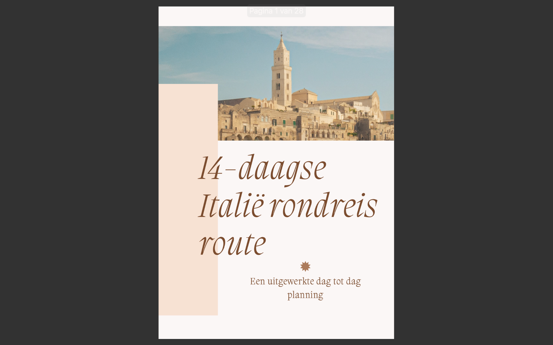 Cover van de 14-daagse Italië rondreis route